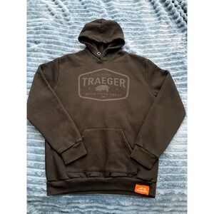 Mens Traeger Genuine Wood Fired Grills Pullover Hoodie Sweatshirt Medium